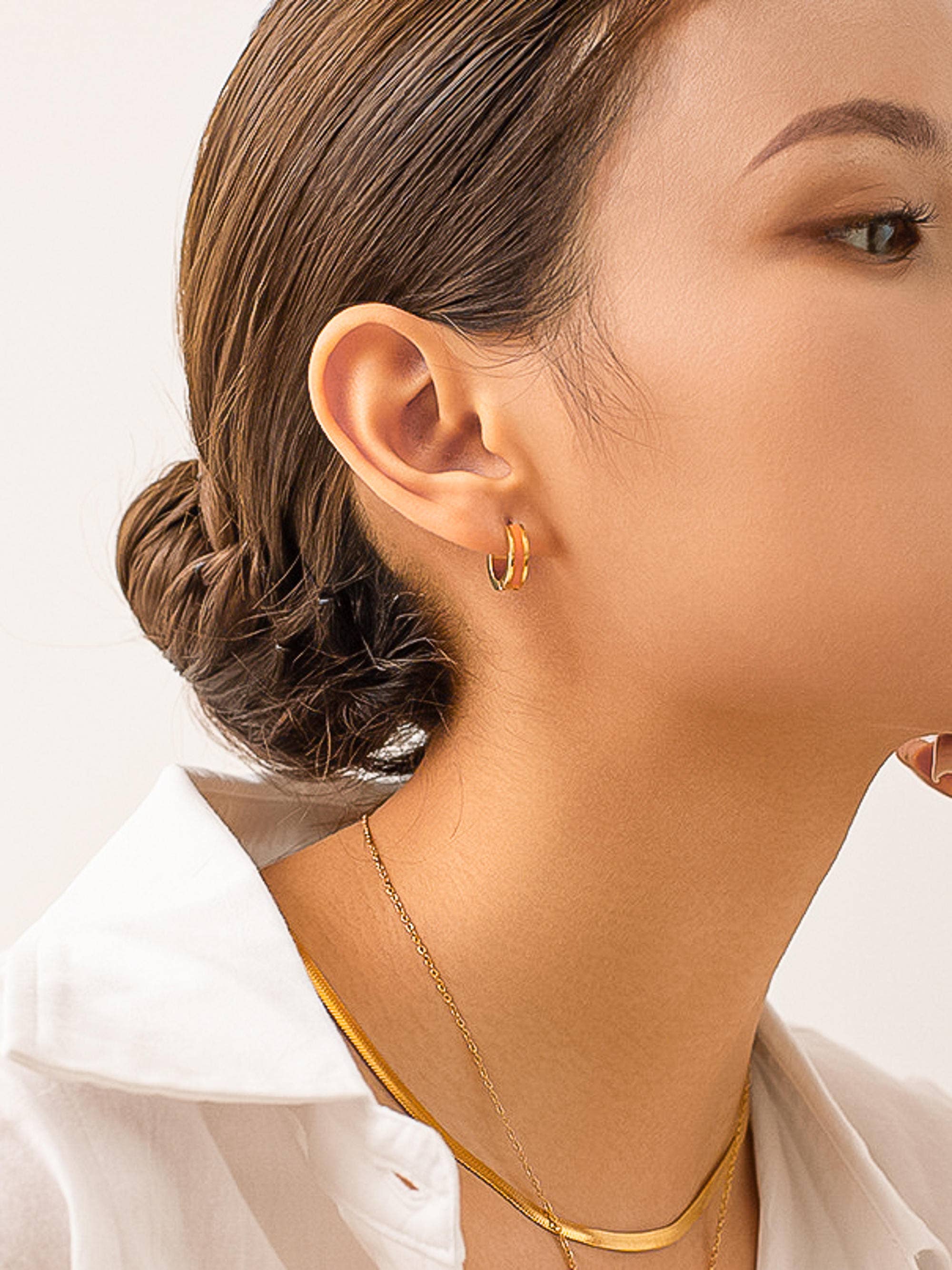 Flânerie by MAIQ - Etta 18K Non-Tarnish Colored Hoop Earring