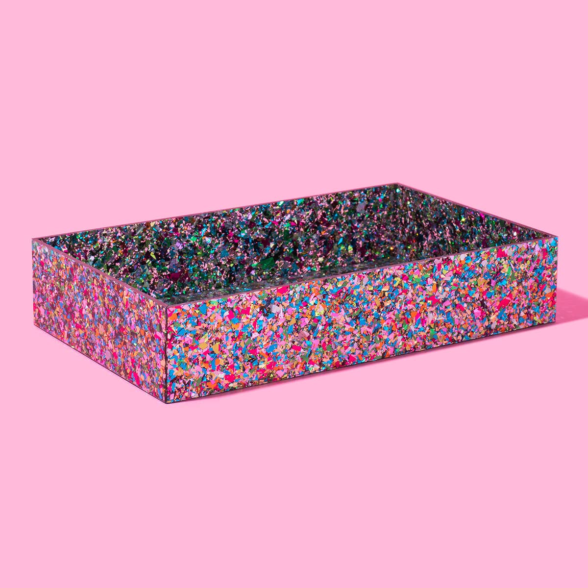 Acrylic Tray - Medium - Colorful Confetti
