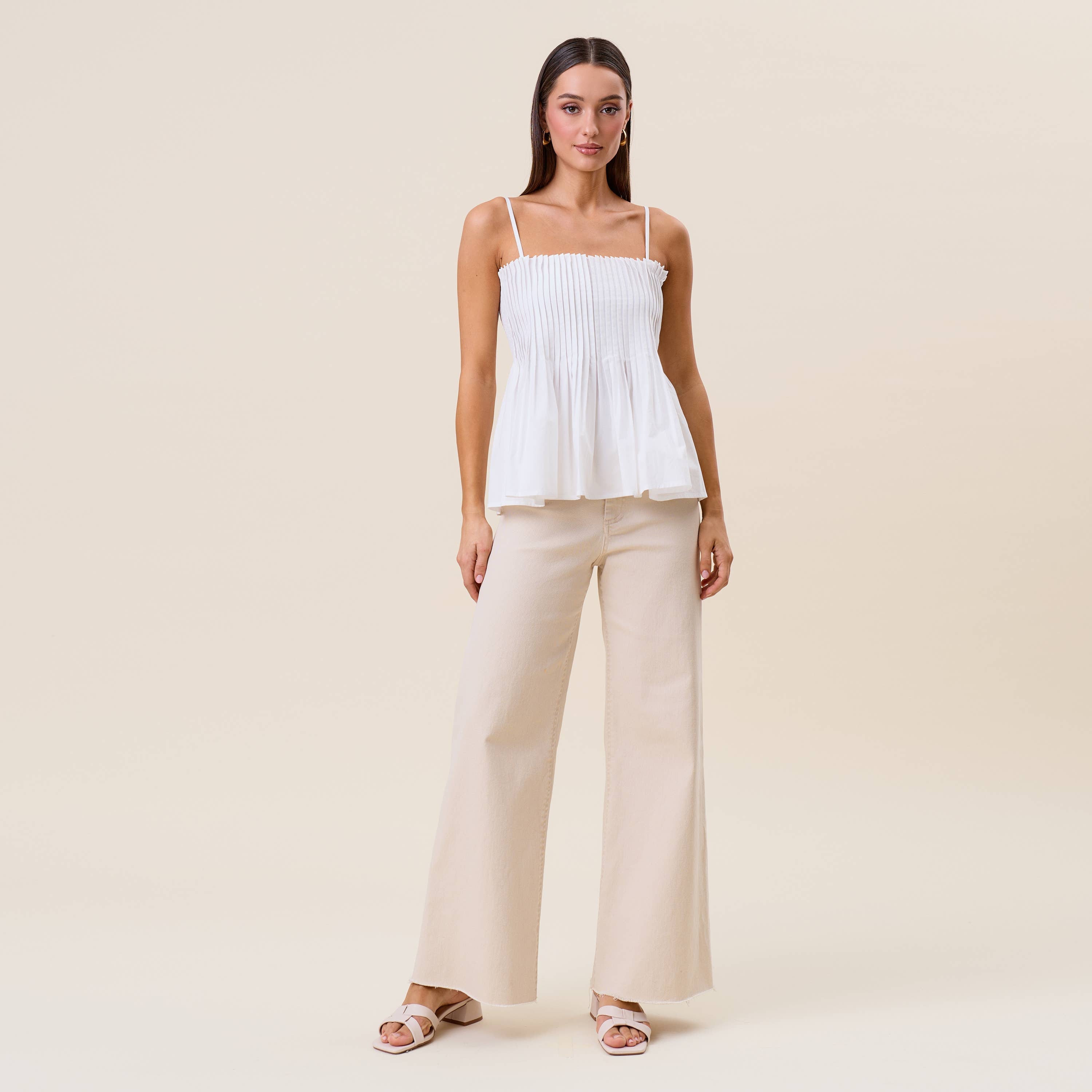 Able - AT3107 Pintuck cami top