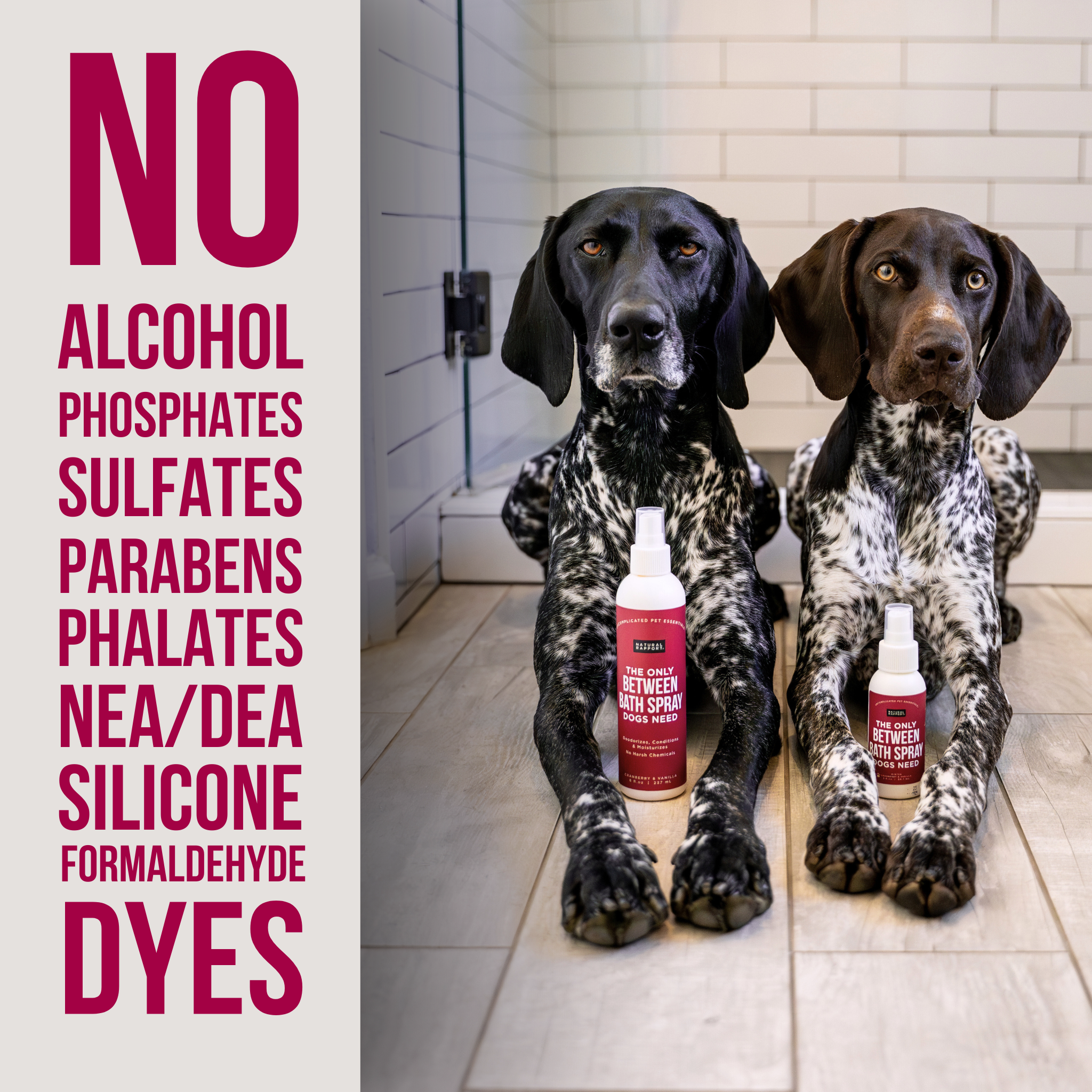 Natural Rapport - The Only Between Bath Spray Dogs Need - Cranberry & Vanilla